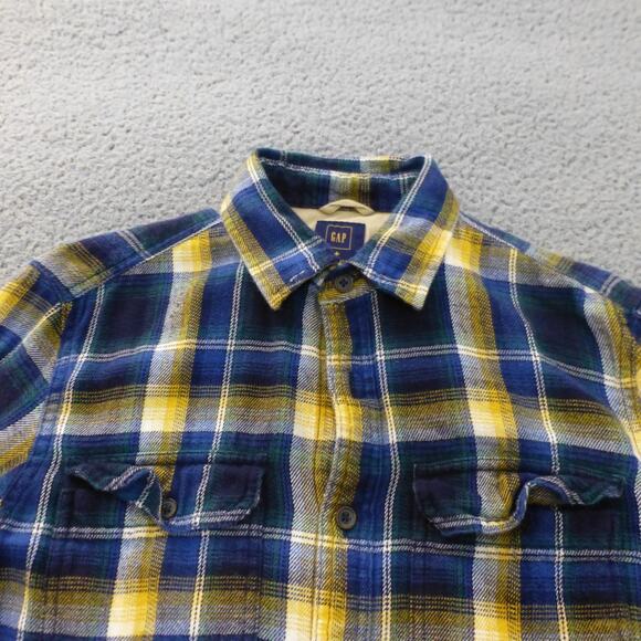 Gap Pendleton Shirt Mens Small Flannel Button Up Plaid Outdoor Blue Long Sleeve - Picture 3 of 10